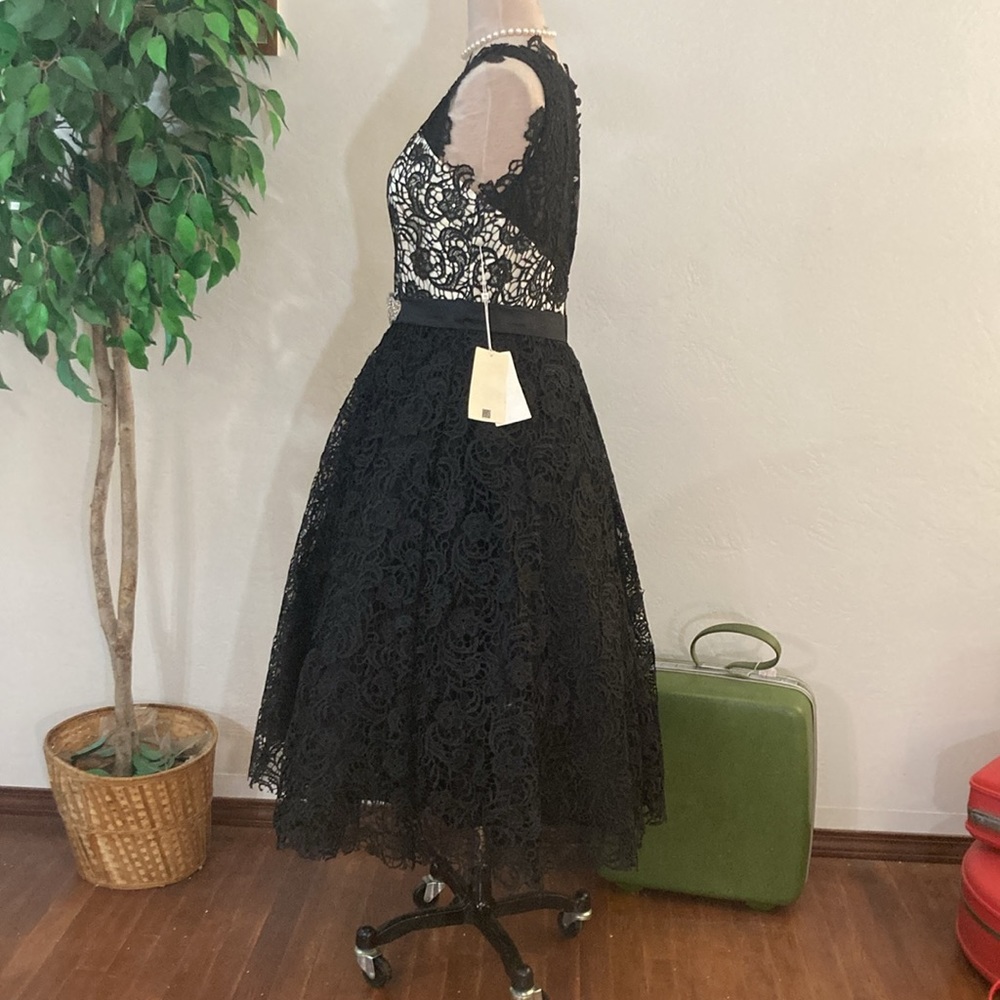Vtg Inspired  NWT 50s Rockabilly Lace prom party dress lace over satin tulle - Picture 4 of 10